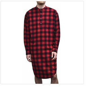 Lee Valley Mens Flannel Nightshirt Red Black 3XL  XXXL